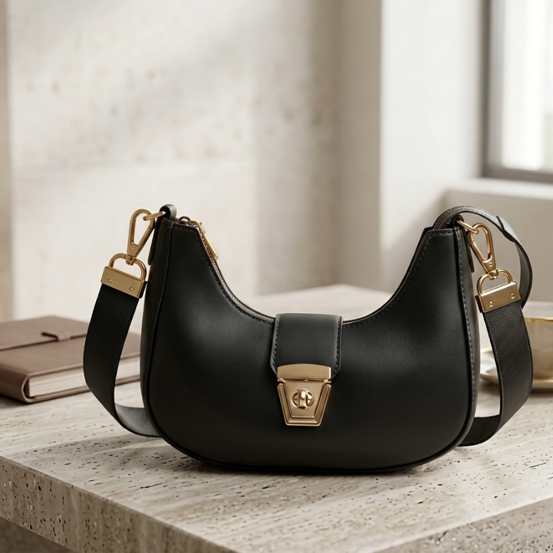 Crossbody Bag with Gold-Tone Lock | Trendy & Casual ZTS-CR-170