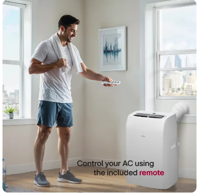 10,200 BTU (SACC) / 14,000 BTU (ASHRAE) Portable Air Conditioner with Heat, 450 Sq. Ft