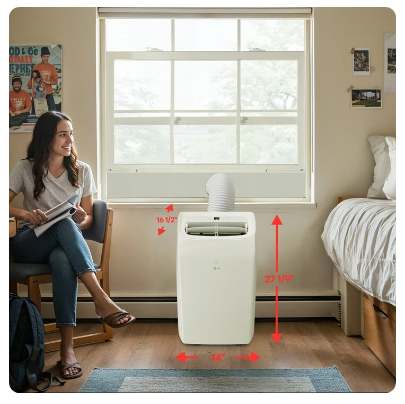 10,200 BTU (SACC) / 14,000 BTU (ASHRAE) Portable Air Conditioner with Heat, 450 Sq. Ft