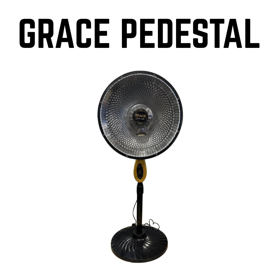 GRACE Pedestal Electric Stand Heater | Powerful 450W/900W with 2 Heat Settings