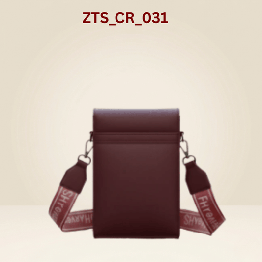 Crossbody Bag Premium Maroon Mobile Sling Bag with Wide Strap ZTS_CR_031