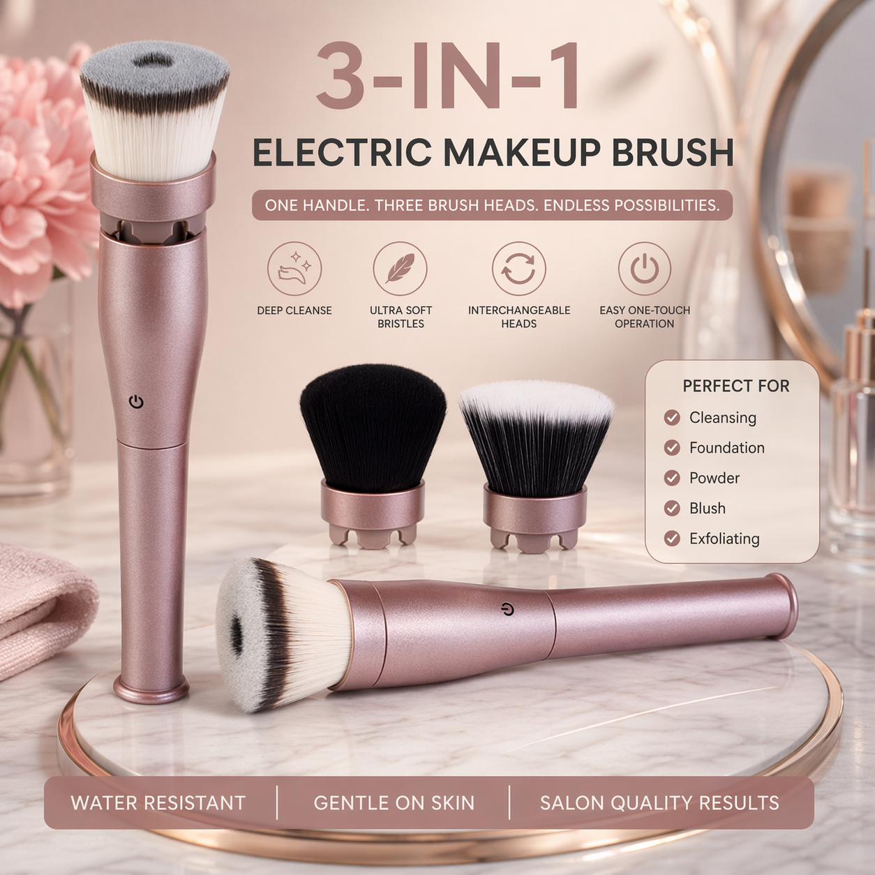 Rechargeable Face Cleaning Brush for Deep Skin Care