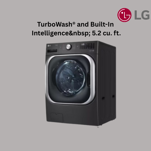 Mega Capacity Smart Wi-Fi Enabled LG Front Load Washer with TurboWash® and Built-In Intelligence 5.2 cu. ft.
