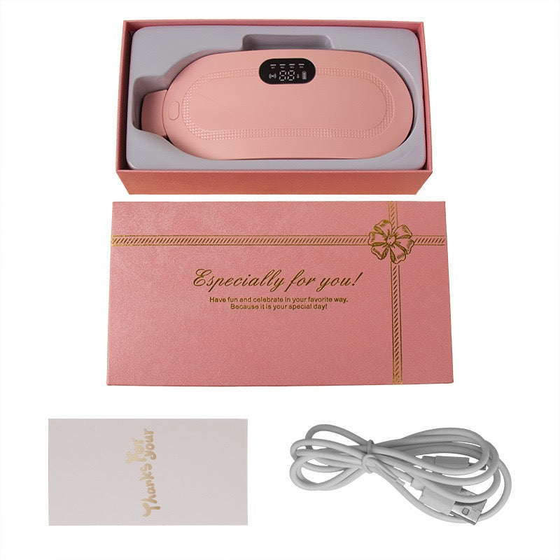 Smart Menstrual Heating Belt for Period Cramps – Rechargeable Electric Waist Heating Pad with 3 Heat Levels & Vibration Massage for Women