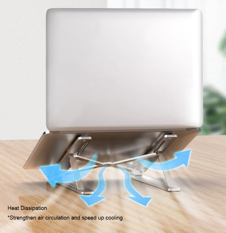 Adjustable Laptop Stand – Foldable Aluminum Laptop Holder for Desk