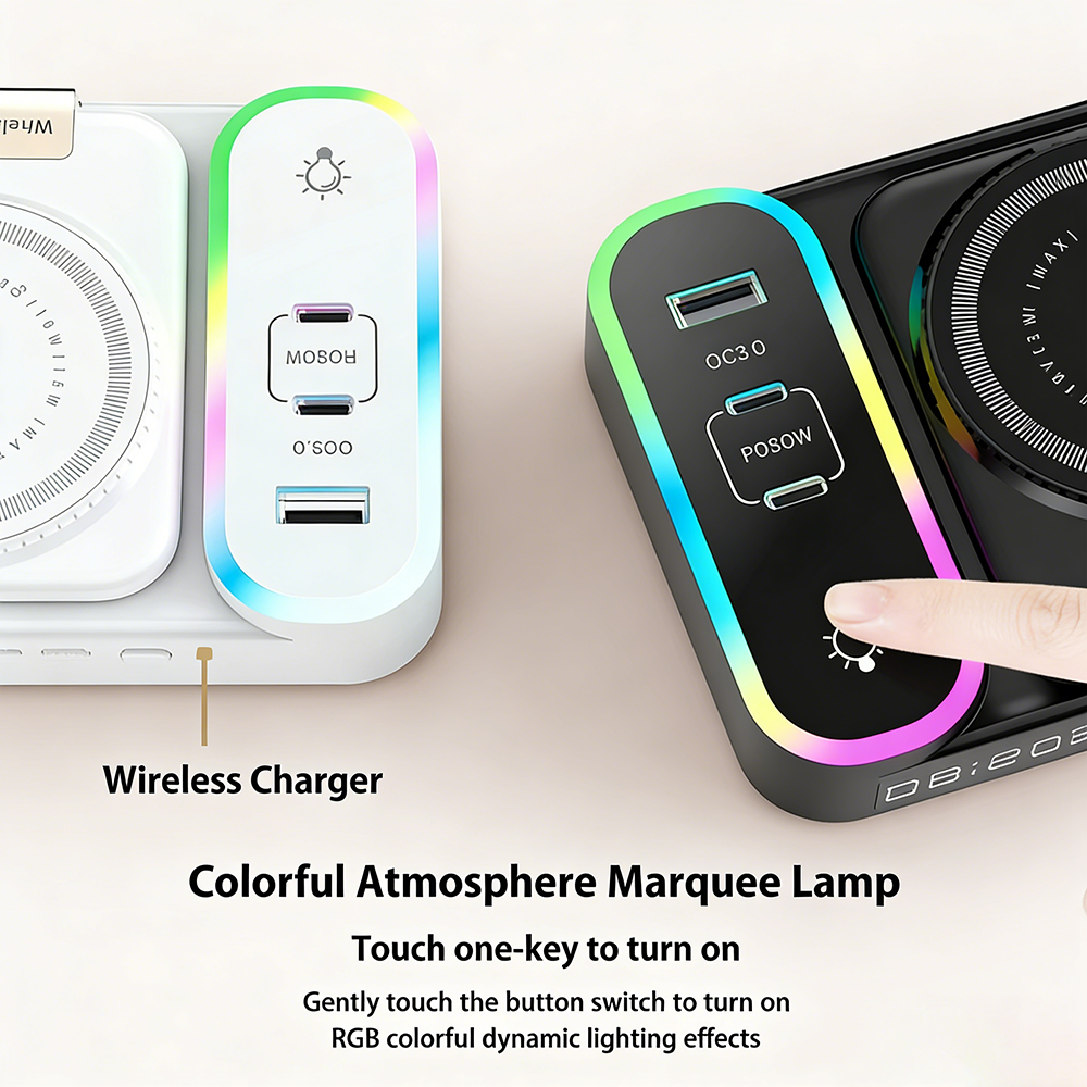 3-in-1 Wireless Charging Station – Fast Charger for Phone, Watch & Earbuds