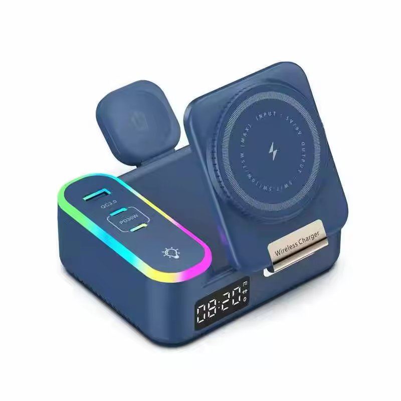 3-in-1 Wireless Charging Station – Fast Charger for Phone, Watch & Earbuds