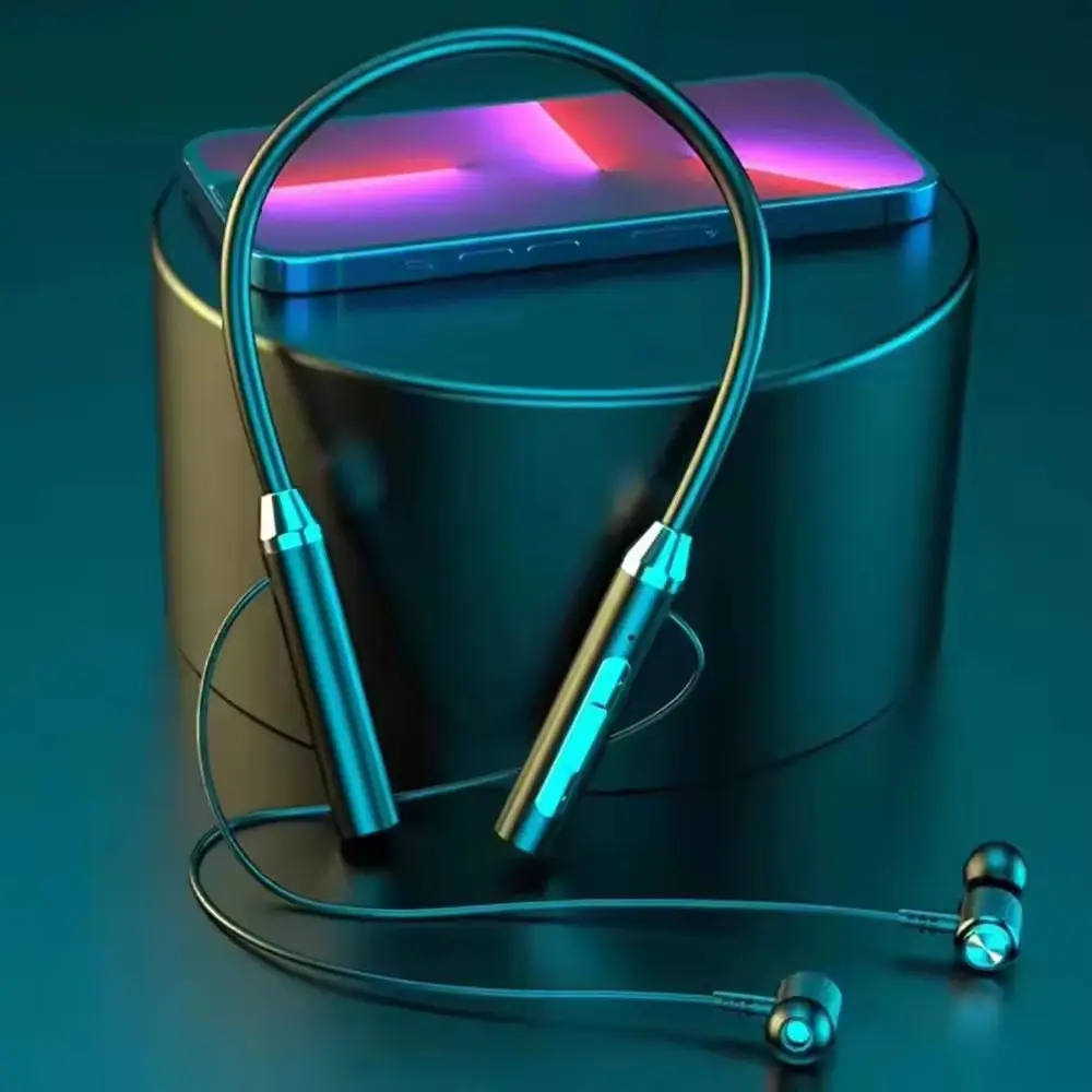 Bluetooth Neckband Headphones – 8H Playtime & Fast Charging