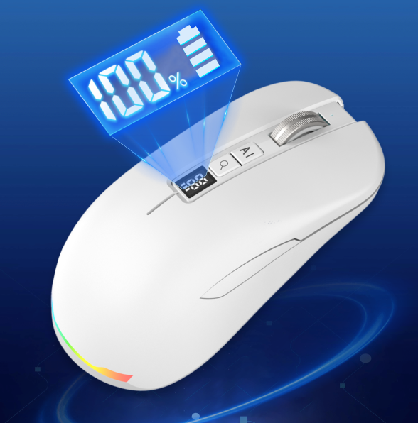 Wireless Mouse Rechargeable – Silent Click RGB Ergonomic Mouse
