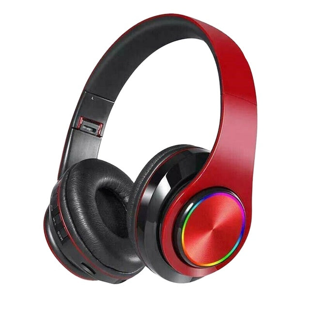 Bluetooth Headphones with LED Lights – Foldable & Long Battery Life
