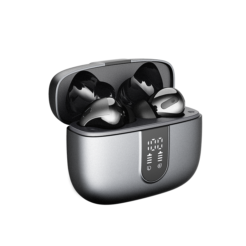 Wireless Bluetooth Earbuds with LED Display – Noise Cancelling & Long Battery