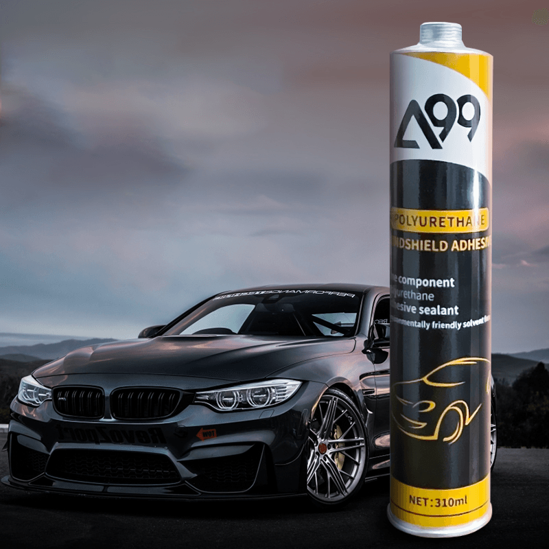 600ml Automotive Polyurethane Sealant – Fast Cure Windshield Adhesive, Car Glass Repair Glue, Waterproof Black Sausage