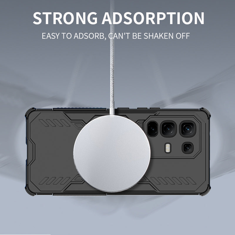 Infinix Note 50 Pro Rugged Armor Case with Magnetic Ring Holder | Shockproof Heavy Duty Back Cover