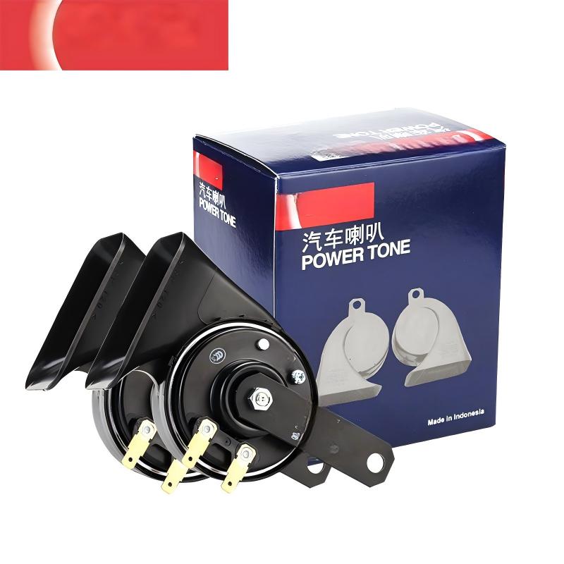 Power Tone Car Horn High Quality Loud Sound | Universal Electric Snail Horn for Cars & Bikes | Durable & Waterproof Auto Horn