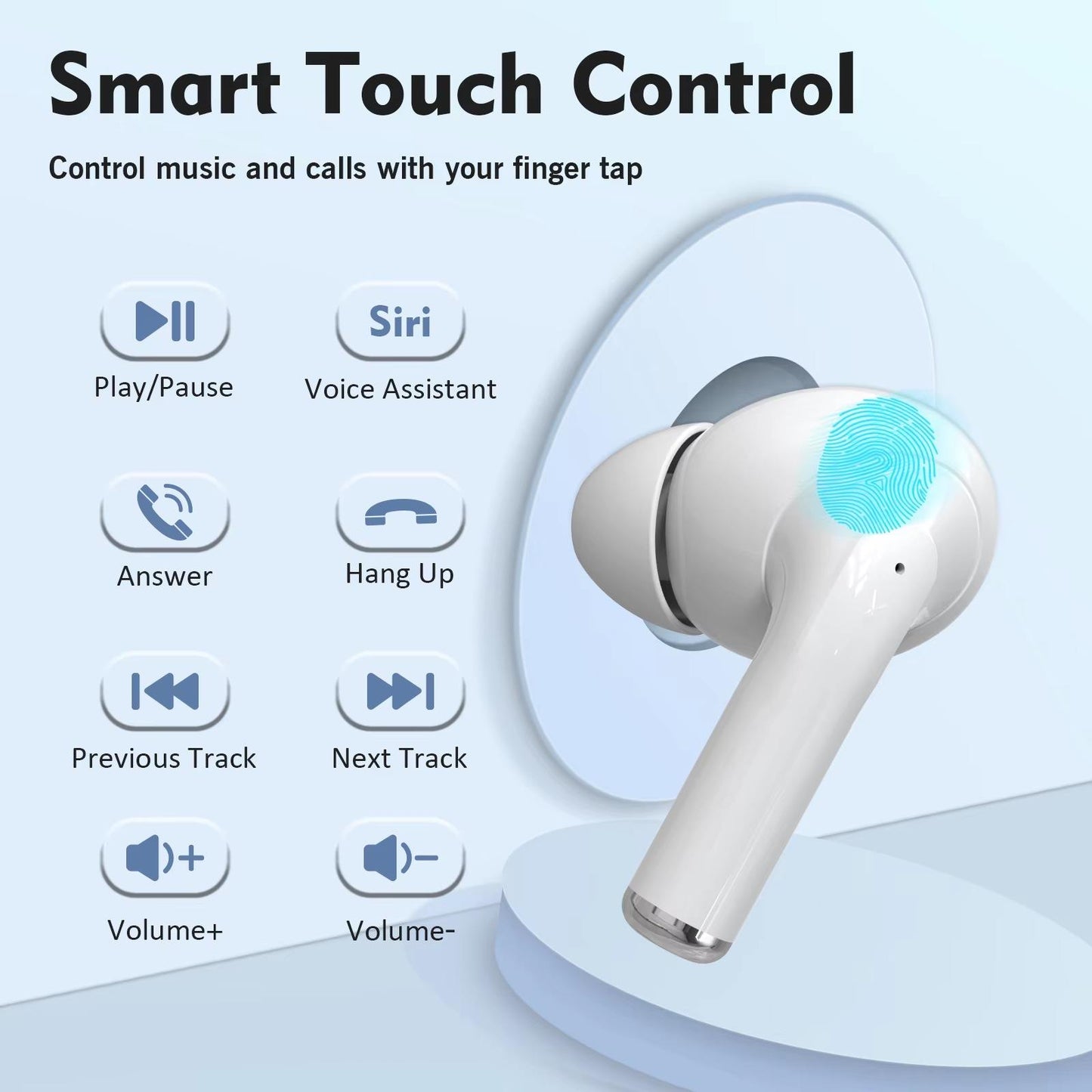 Premium Wireless Earbuds – Bluetooth 5.3, Clear Sound & Long Battery