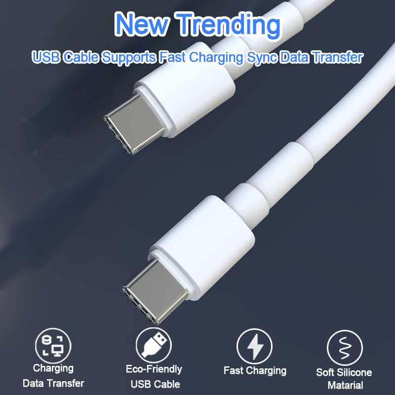 Ultra-Fast 100W USB-C Charger (60W+20W) with 1M Cable – Dual Port PD Wall Adapter