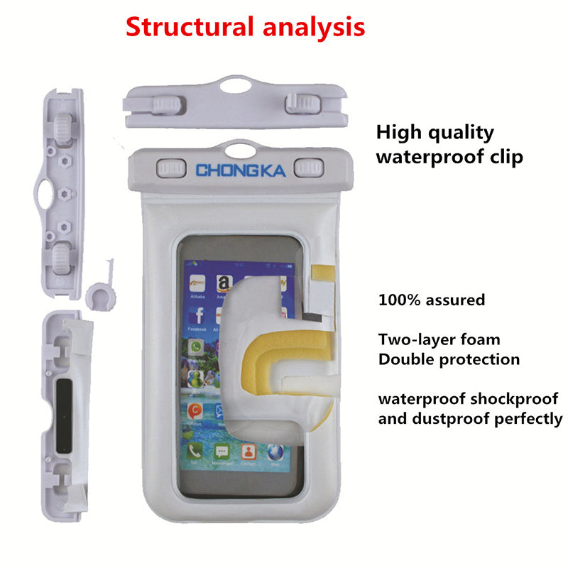Waterproof Mobile Phone Bag Accessories PVC Phone case Water Proof for Swimming Floating Waterproof Pouch for uniuniversal