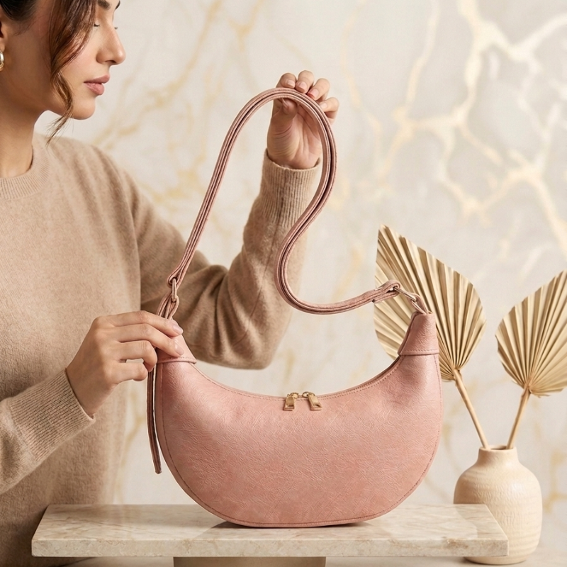 Trendy Semi-Circle Crossbody Bag - Premium Quality ZTS-CR-169
