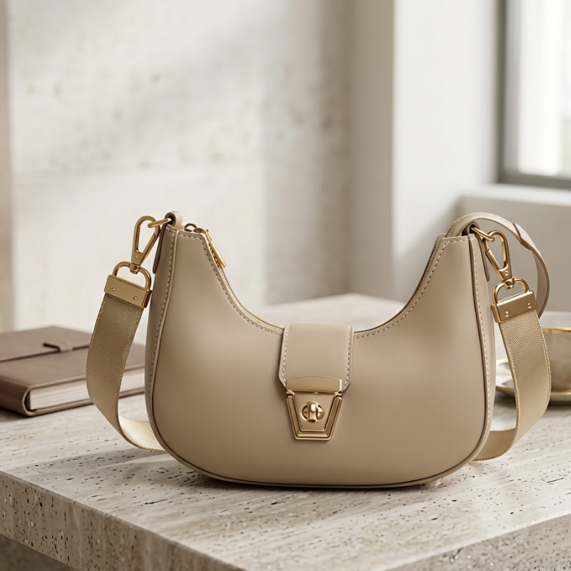 Crossbody Bag with Gold-Tone Lock | Trendy & Casual ZTS-CR-170