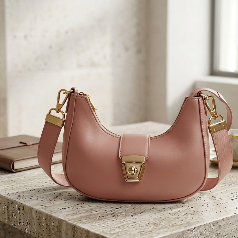 Crossbody Bag with Gold-Tone Lock | Trendy & Casual ZTS-CR-170