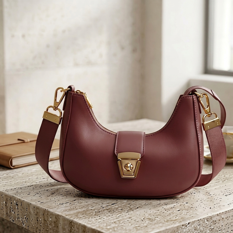 Crossbody Bag with Gold-Tone Lock | Trendy & Casual ZTS-CR-170