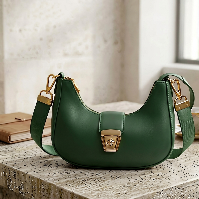Crossbody Bag with Gold-Tone Lock | Trendy & Casual ZTS-CR-170