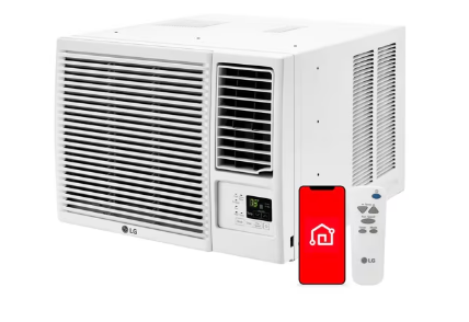 12,200 BTU Smart Wi-Fi Enabled Window Air Conditioner, Cooling & Heating, 570 Sq. Ft