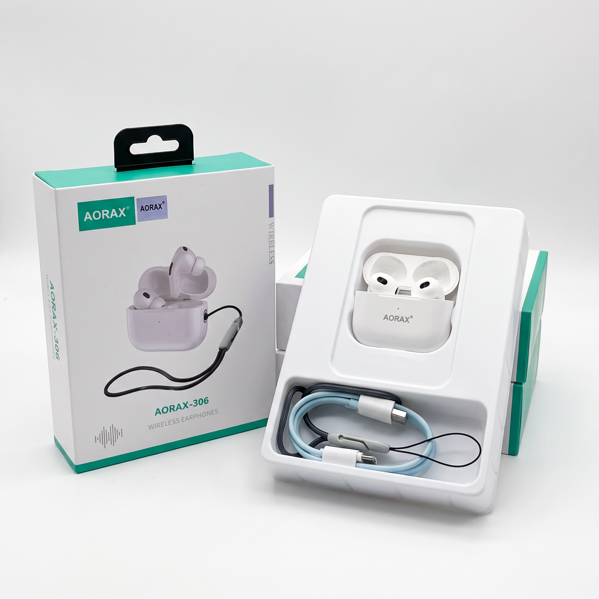 AORAX-306 Wireless Earbuds – ANC, Heavy Bass, 8D Stereo Sound & Touch Control