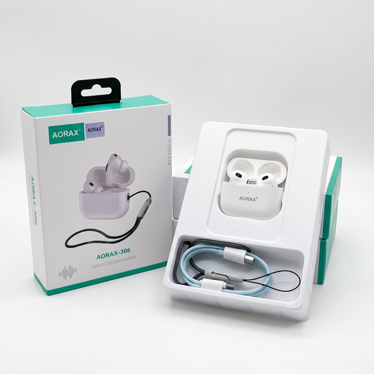AORAX-306 Wireless Earbuds – ANC, Heavy Bass, 8D Stereo Sound & Touch Control