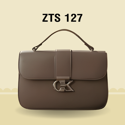 Luxury Minimalist Ladies Handbag Metallic Logo Clasp ZTS-CR-127