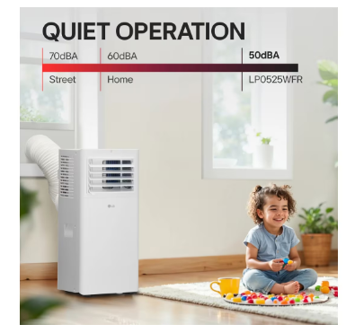 5,100 BTU (SACC) / 9,000 BTU (ASHRAE) Portable Air Conditioner, 150 Sq. Ft