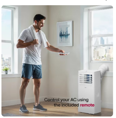 5,100 BTU (SACC) / 9,000 BTU (ASHRAE) Portable Air Conditioner, 150 Sq. Ft