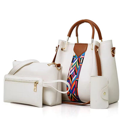 Women's Handbags 4-Piece Set with Zipper Closure ZTS-CR-003