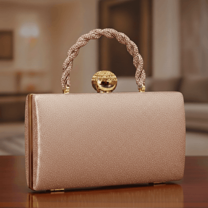 Clutch for women  Hard Case Clutch with Crystal LockZTS-CR-039