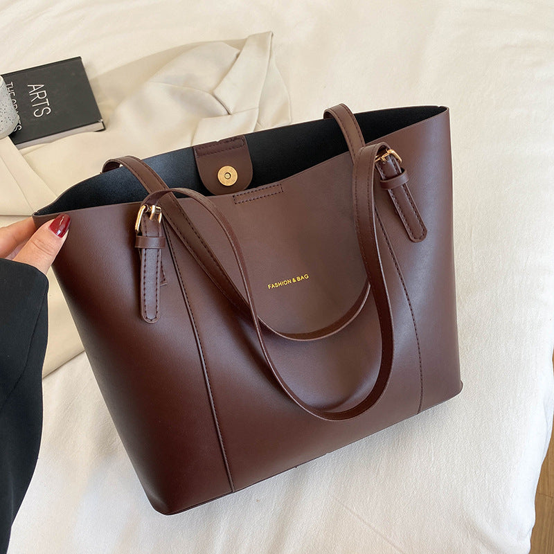Sophisticated Two-Tone Structured Shoulder Bag ZTS-CR-059