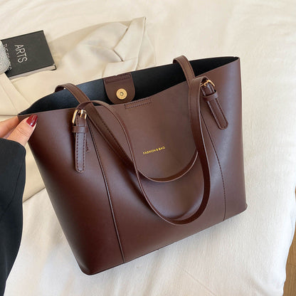 Sophisticated Two-Tone Structured Shoulder Bag ZTS-CR-059
