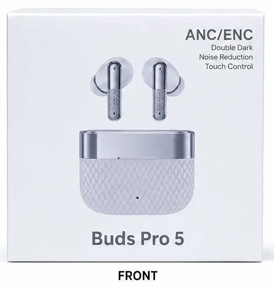 Buds Pro 5 Wireless Bluetooth Earbuds | HD Sound | Touch Control | Noise Reduction