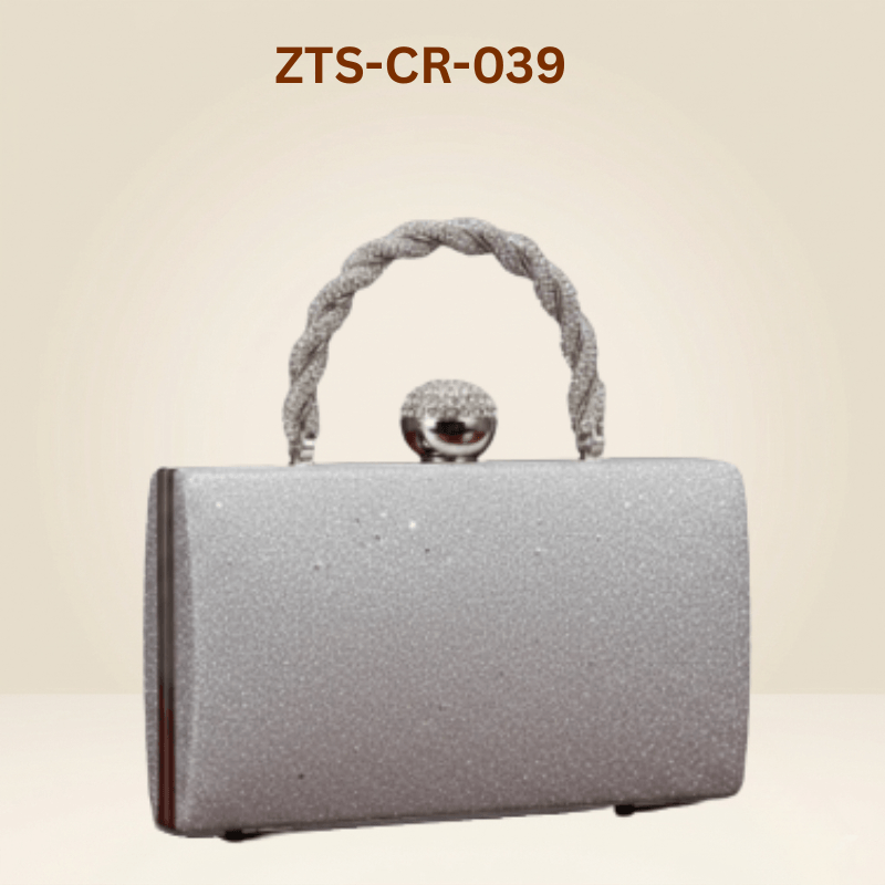 Clutch for women  Hard Case Clutch with Crystal LockZTS-CR-039