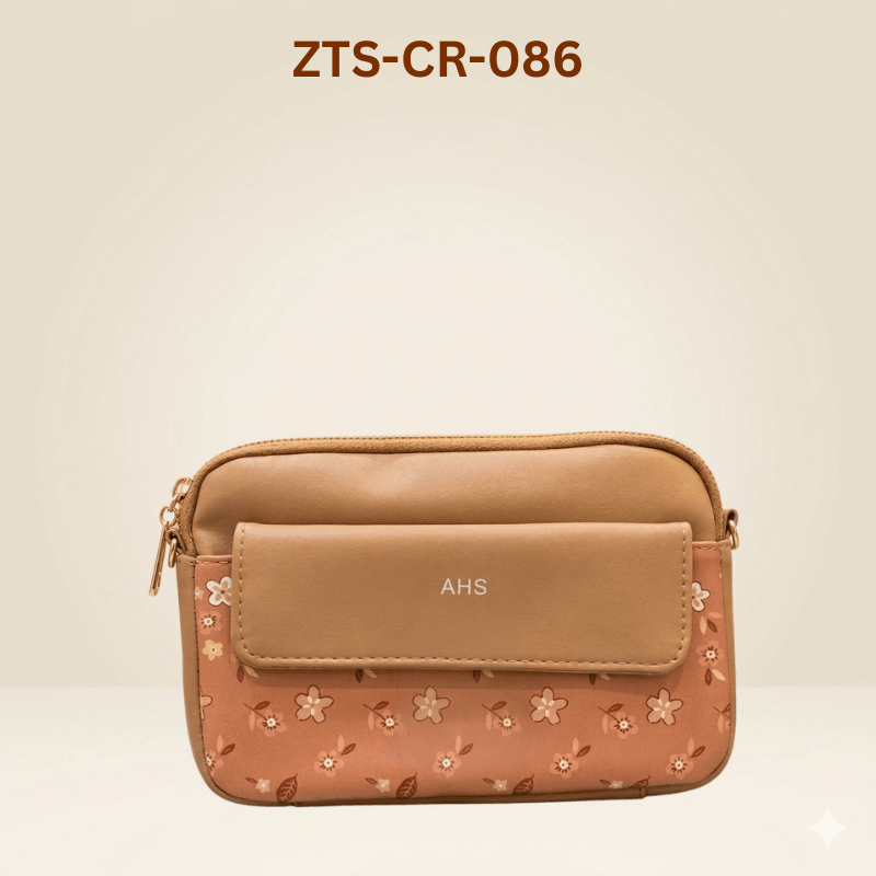 Crossbody Bag with Floral Pattern  and handbag for women ZTS-CR-086