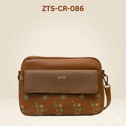 Crossbody Bag with Floral Pattern  and handbag for women ZTS-CR-086