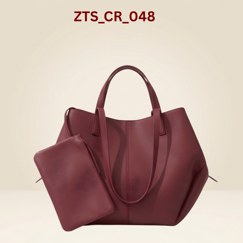 Spacious Tan Fox-Leather Everyday Shoulder Bag ZTS-CR-048