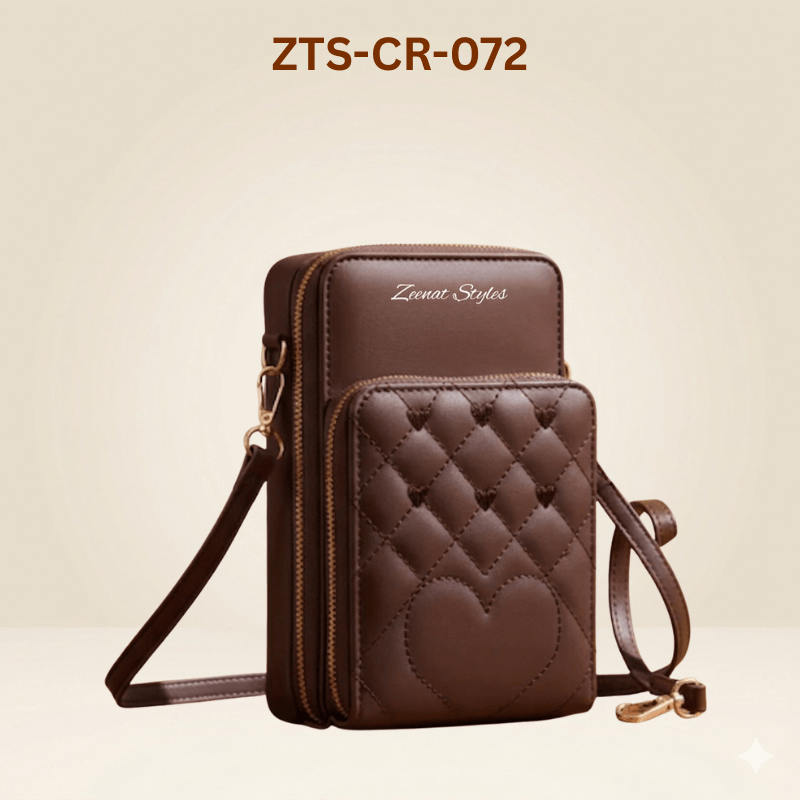 Quilted Crossbody Mobile Pouch – Ladies Shoulder Bag ZTS-CR-072