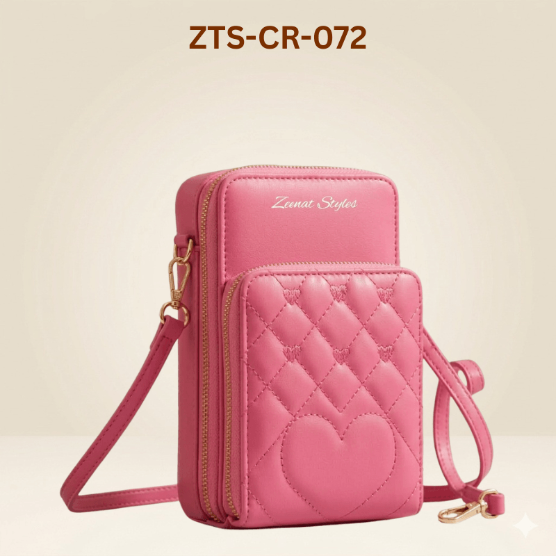 Quilted Crossbody Mobile Pouch – Ladies Shoulder Bag ZTS-CR-072