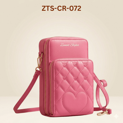 Quilted Crossbody Mobile Pouch – Ladies Shoulder Bag ZTS-CR-072