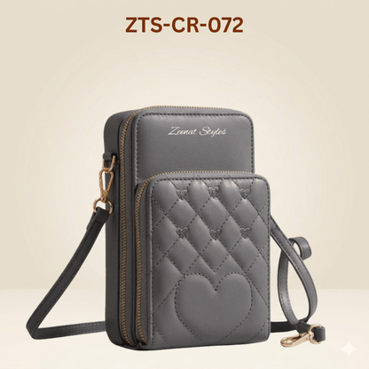Quilted Crossbody Mobile Pouch – Ladies Shoulder Bag ZTS-CR-072