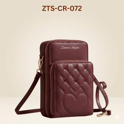 Quilted Crossbody Mobile Pouch – Ladies Shoulder Bag ZTS-CR-072