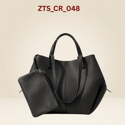 Spacious Tan Fox-Leather Everyday Shoulder Bag ZTS-CR-048
