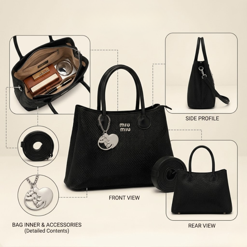 Handbag Bag for Ladies Stylish Daily Wear Tote with Designer Charm ZTS-CR-153