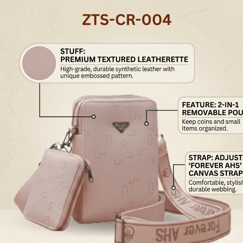 Crossbody bag for ladies elegent design ladies bag  ZTS-CR-004