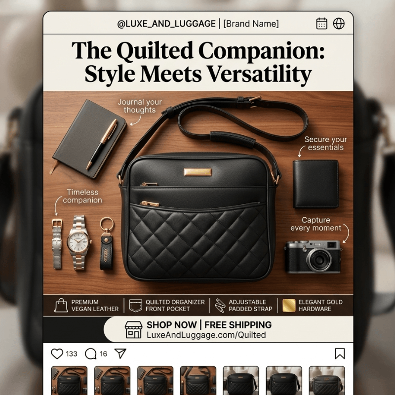 Classic Quilted Crossbody Shoulder Bag For Women ZTS-CR-069